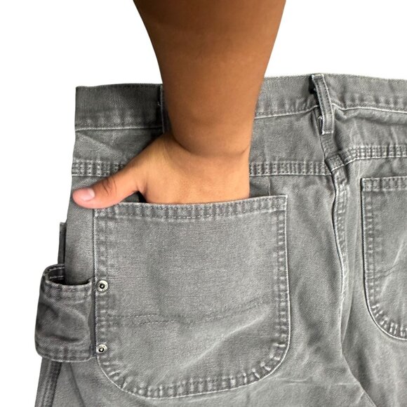 Dickies Carpenter Pants Gray Mens 36X34 Duck Canvas Workwear Normcore Rugged - Picture 5 of 15